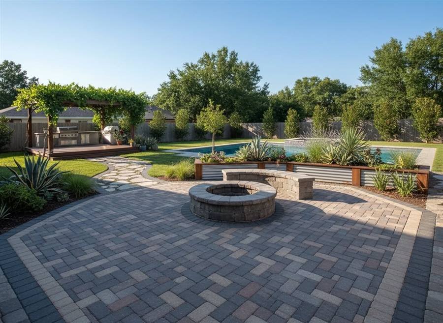 Pergola and lounge area