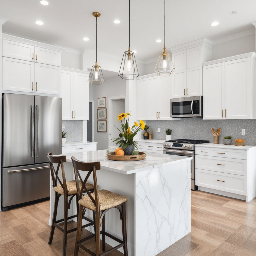 White shaker kitchen remodel